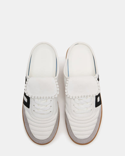 NOSTALGIC White Multi Women's Low-Top Slip-On Mule Sneaker | Steve Madden Sale