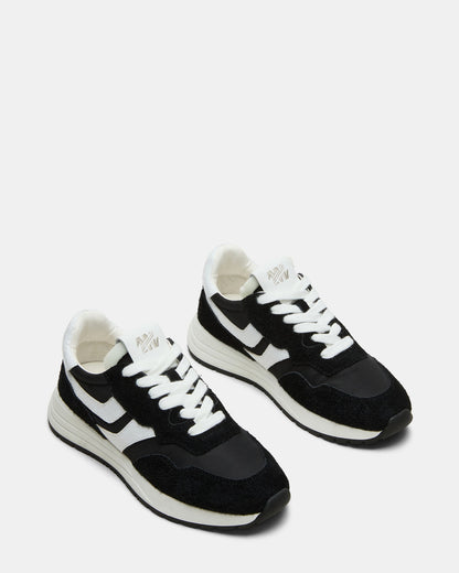 BURST Black Multi Women's Low-Top Lace-Up Sneaker | Steve Madden Quality