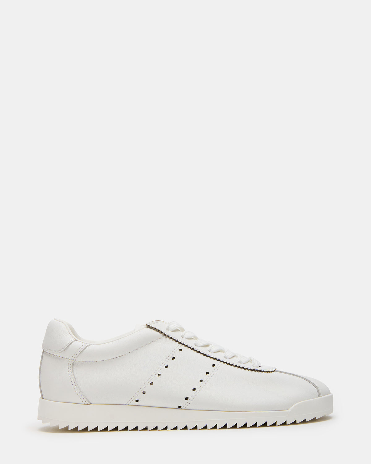 MIRAGE White Leather Women's Low-Top Sneaker | Steve Madden Deals