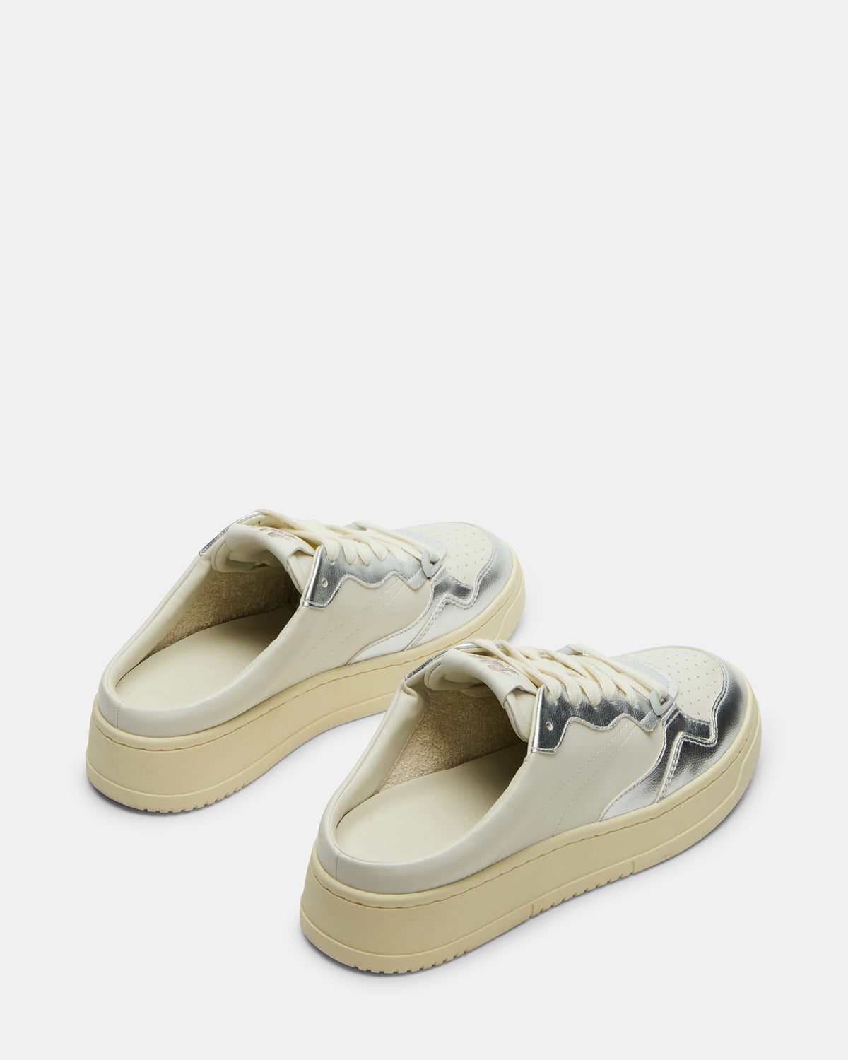 JENSEN Silver Multi Slip-On Low-Top Mule Sneaker | Women's Sneakers | Steve Madden Best Seller