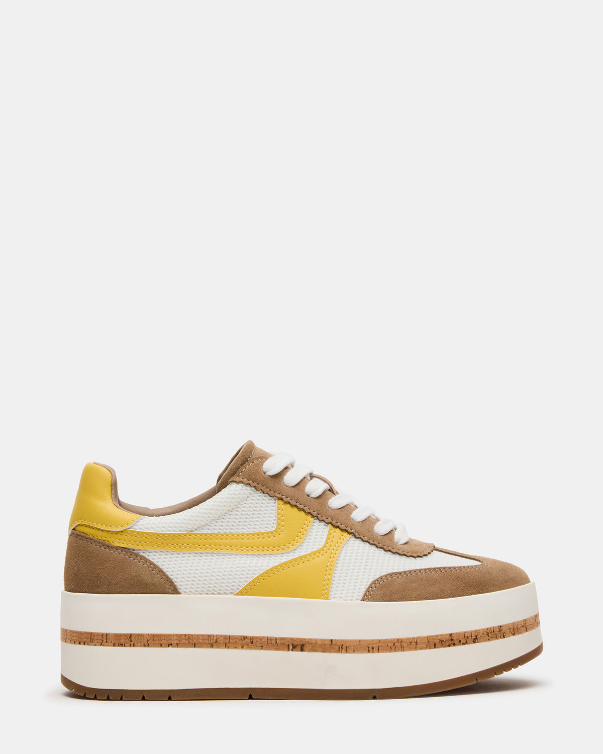 JUDGE Taupe Multi Platform Low-Top Lace-Up Women's Sneaker | Steve Madden Hot Sale