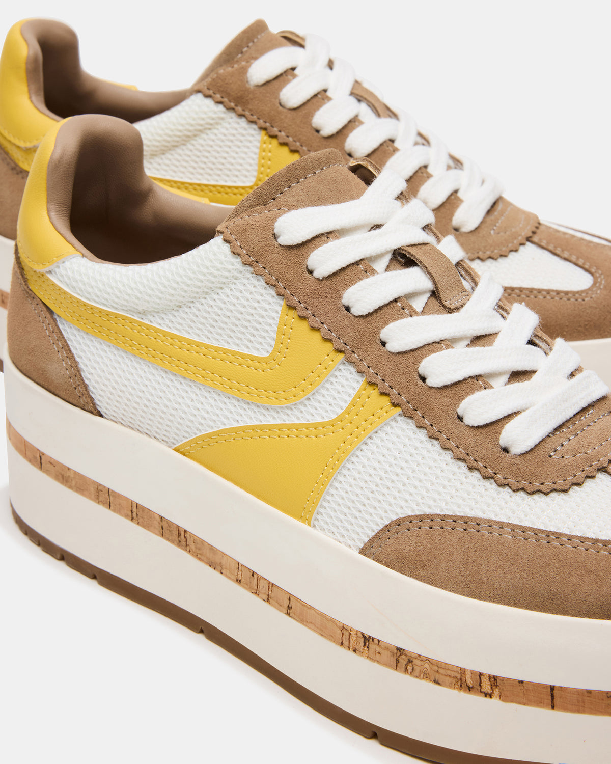 JUDGE Taupe Multi Platform Low-Top Lace-Up Women's Sneaker | Steve Madden Hot Sale