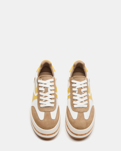 JUDGE Taupe Multi Platform Low-Top Lace-Up Women's Sneaker | Steve Madden Hot Sale