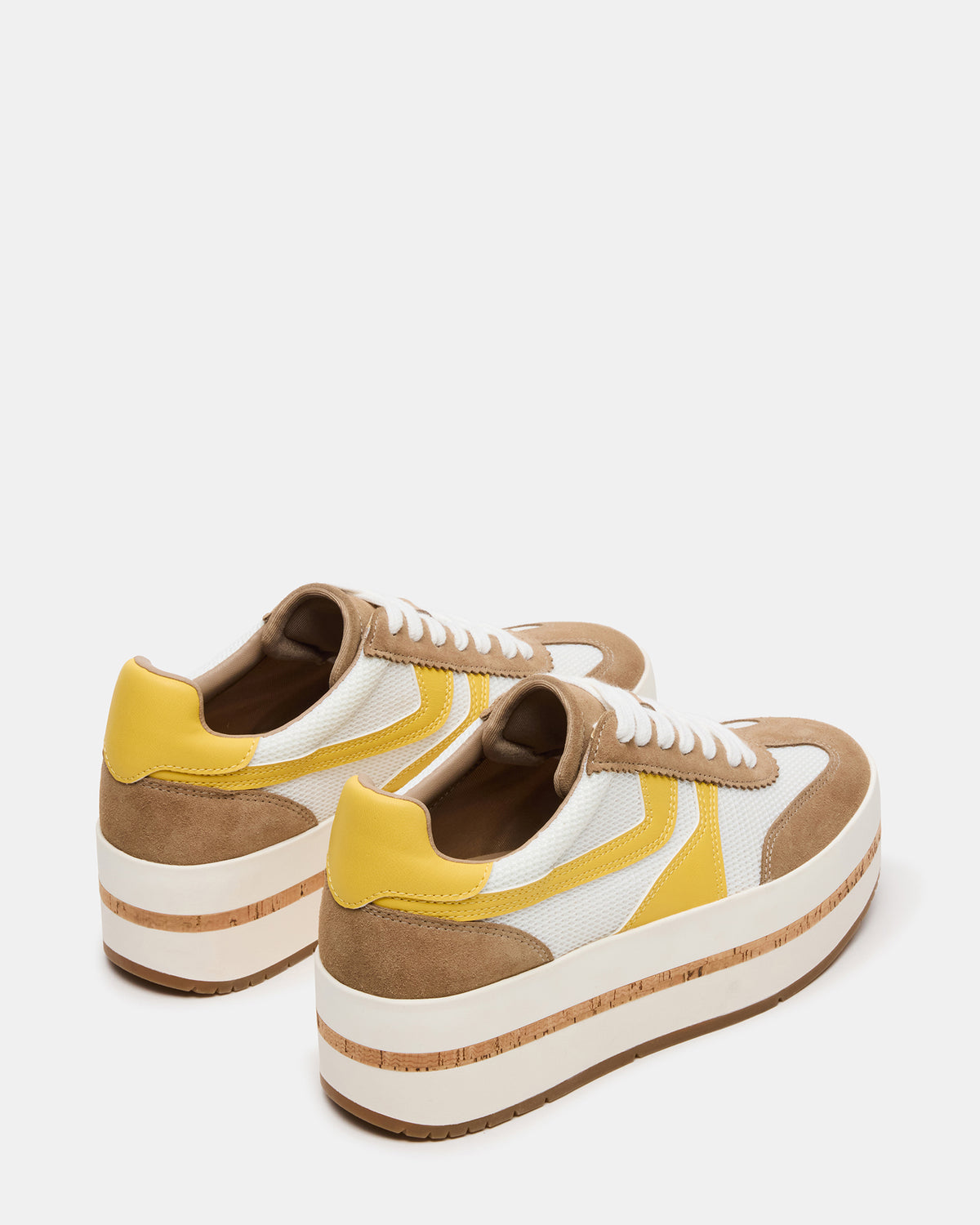 JUDGE Taupe Multi Platform Low-Top Lace-Up Women's Sneaker | Steve Madden Hot Sale