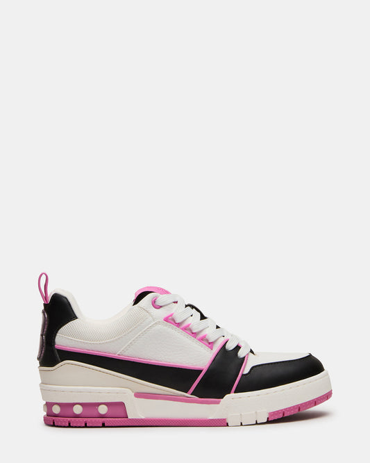 SKATER Black/Pink Low-Top Lace-Up Women's Sneaker | Steve Madden Popular