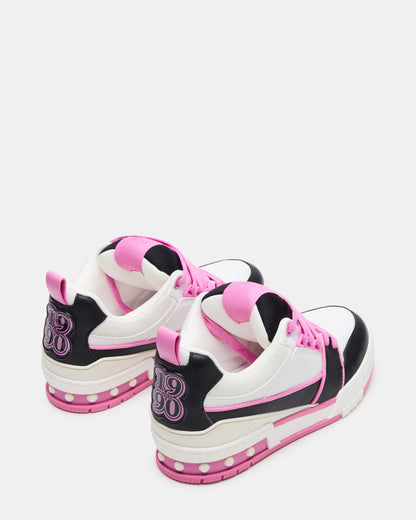 SKATER Black/Pink Low-Top Lace-Up Women's Sneaker | Steve Madden Popular