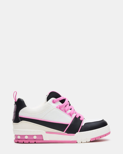 SKATER Black/Pink Low-Top Lace-Up Women's Sneaker | Steve Madden Popular