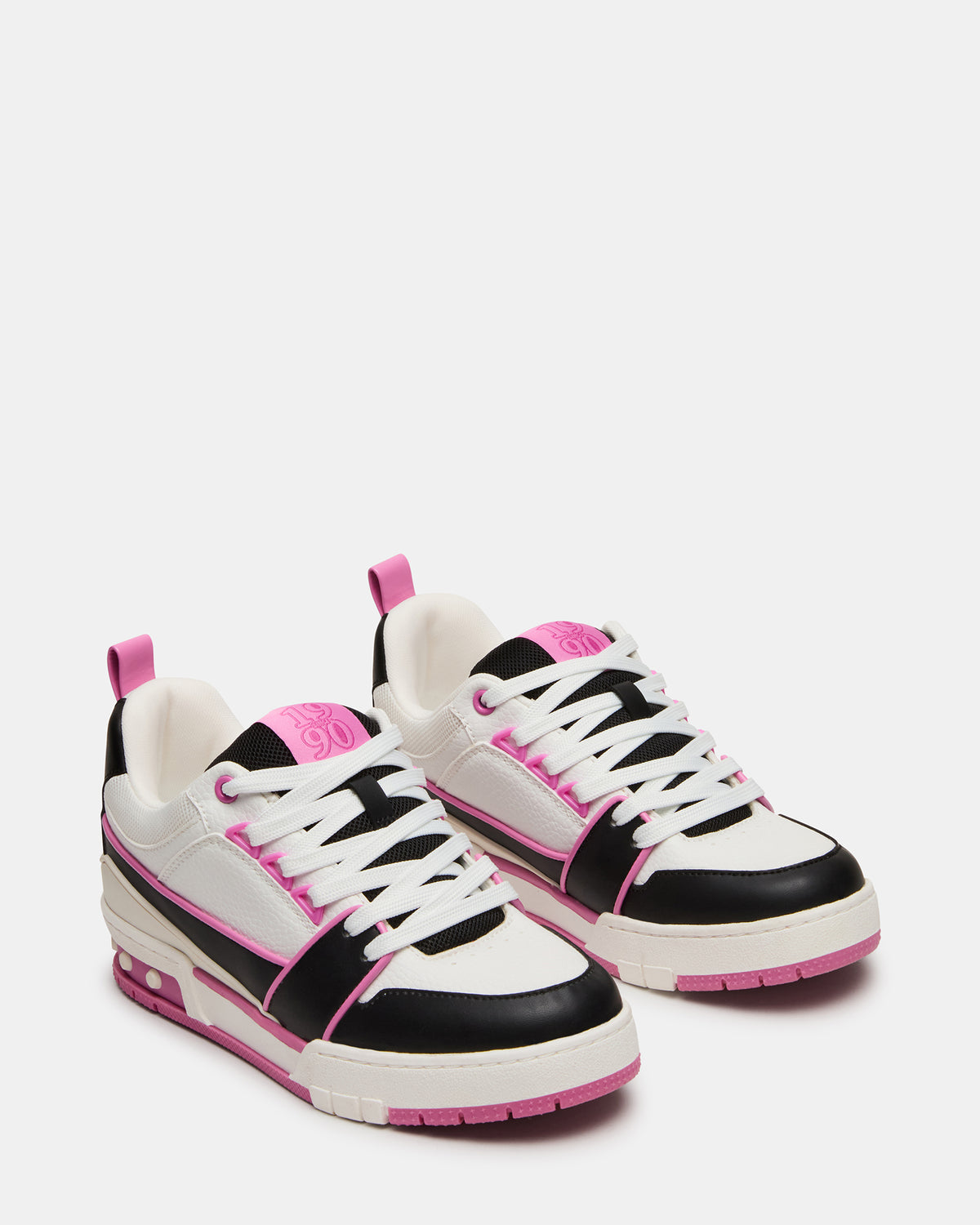 SKATER Black/Pink Low-Top Lace-Up Women's Sneaker | Steve Madden Popular
