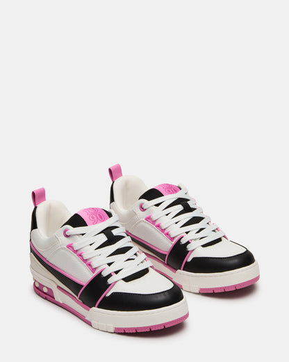SKATER Black/Pink Low-Top Lace-Up Women's Sneaker | Steve Madden Popular