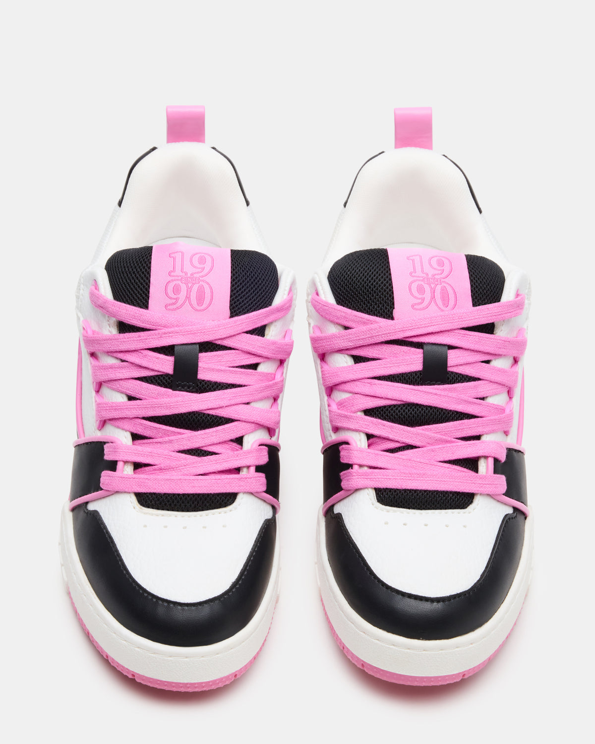 SKATER Black/Pink Low-Top Lace-Up Women's Sneaker | Steve Madden Popular