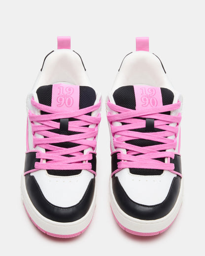 SKATER Black/Pink Low-Top Lace-Up Women's Sneaker | Steve Madden Popular