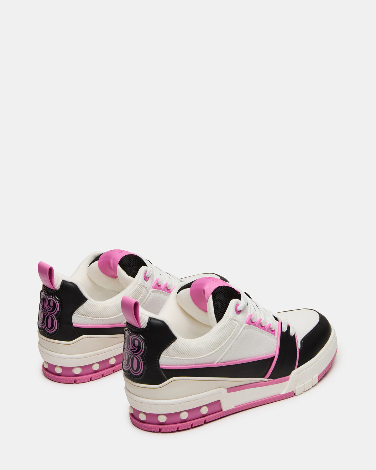 SKATER Black/Pink Low-Top Lace-Up Women's Sneaker | Steve Madden Popular