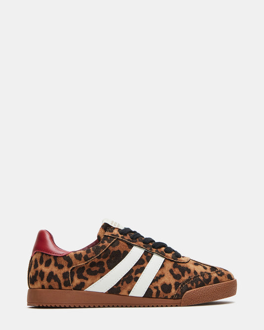 HUDSIN Leopard Women's Lace-Up Low-Top Sneaker | Steve Madden Signature