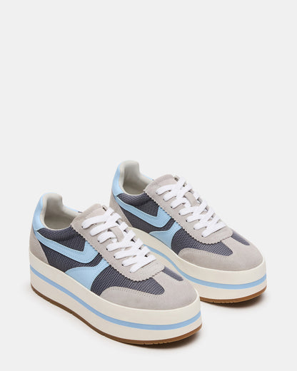 JUDGE Grey Multi Platform Low-Top Lace-Up Women's Sneaker | Steve Madden New