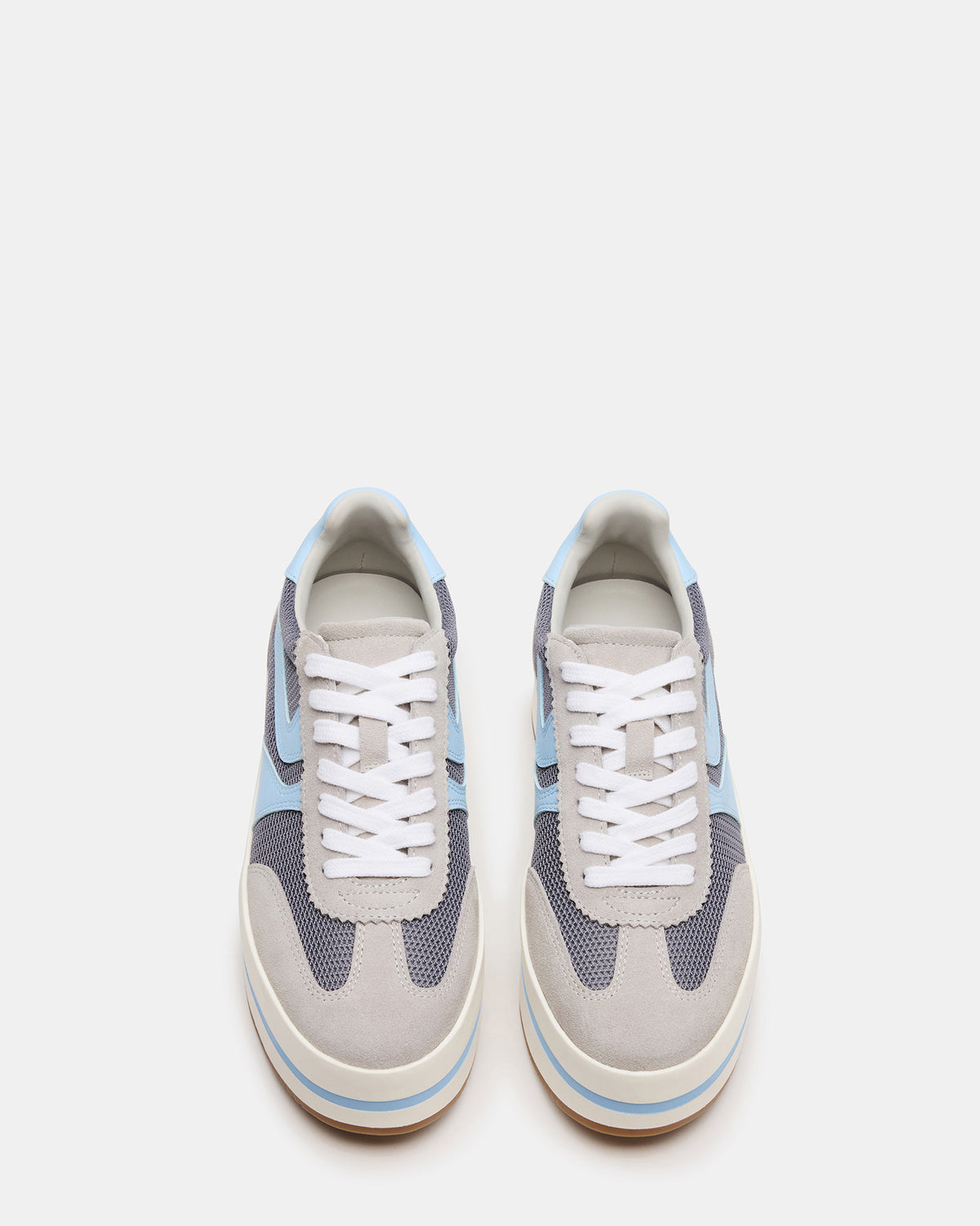 JUDGE Grey Multi Platform Low-Top Lace-Up Women's Sneaker | Steve Madden New