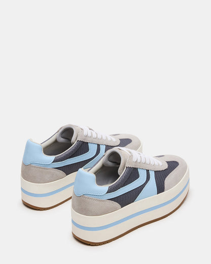 JUDGE Grey Multi Platform Low-Top Lace-Up Women's Sneaker | Steve Madden New