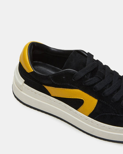 KICKFLIP Black Suede Platform Low-Top Sneaker | Women's Sneakers | Steve Madden Trending