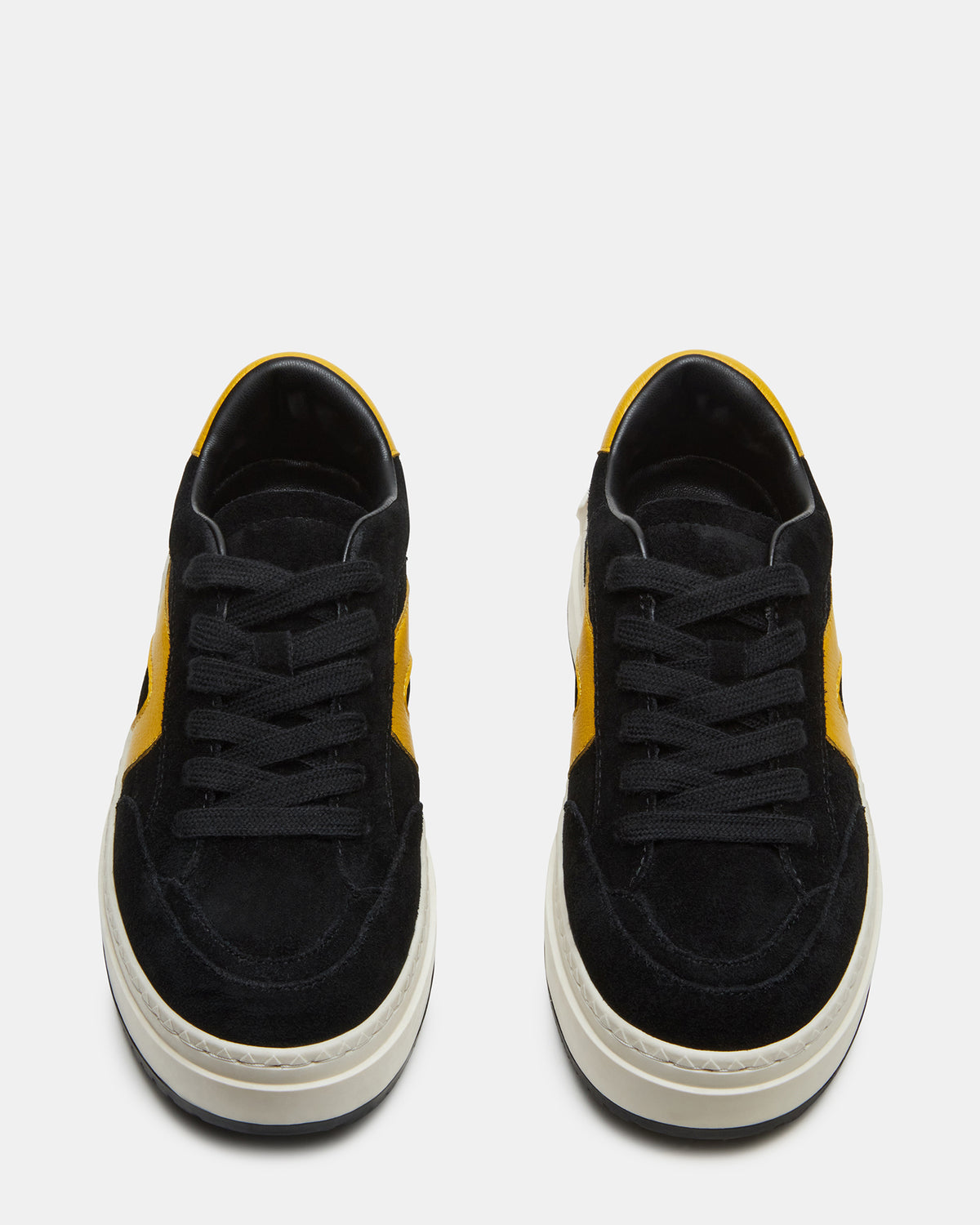 KICKFLIP Black Suede Platform Low-Top Sneaker | Women's Sneakers | Steve Madden Trending