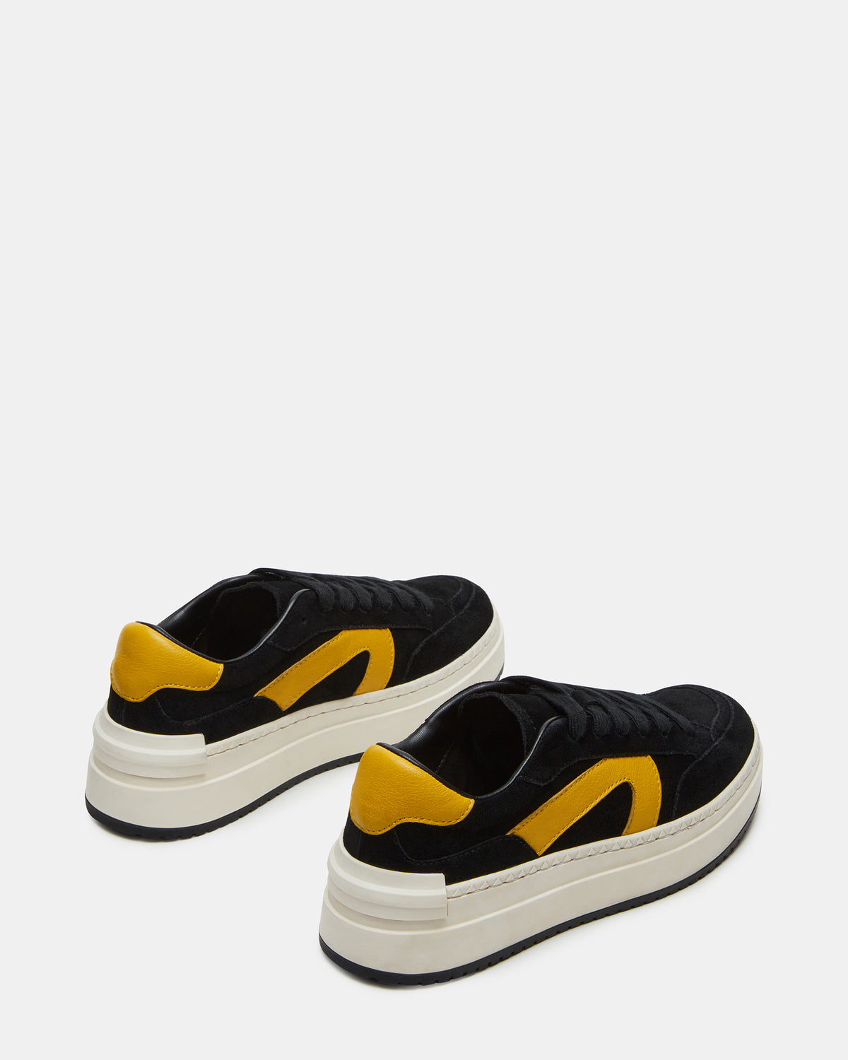 KICKFLIP Black Suede Platform Low-Top Sneaker | Women's Sneakers | Steve Madden Trending