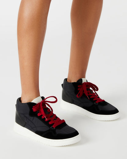 EVERETT Black Multi High-Top Lace-Up Sneaker | Women's Sneakers | Steve Madden Best Price