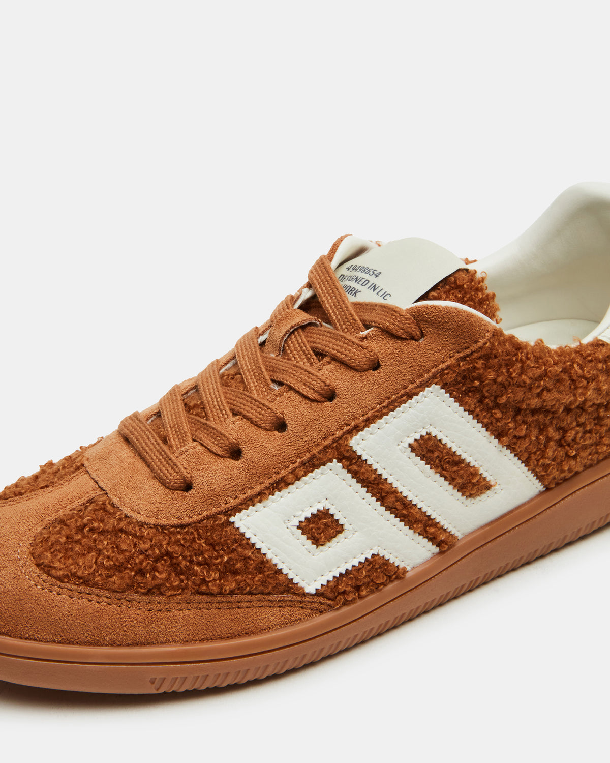 NINETIES Tobacco Low-Top Faux Shearling Sneaker | Women's Sneakers | Steve Madden Great Value