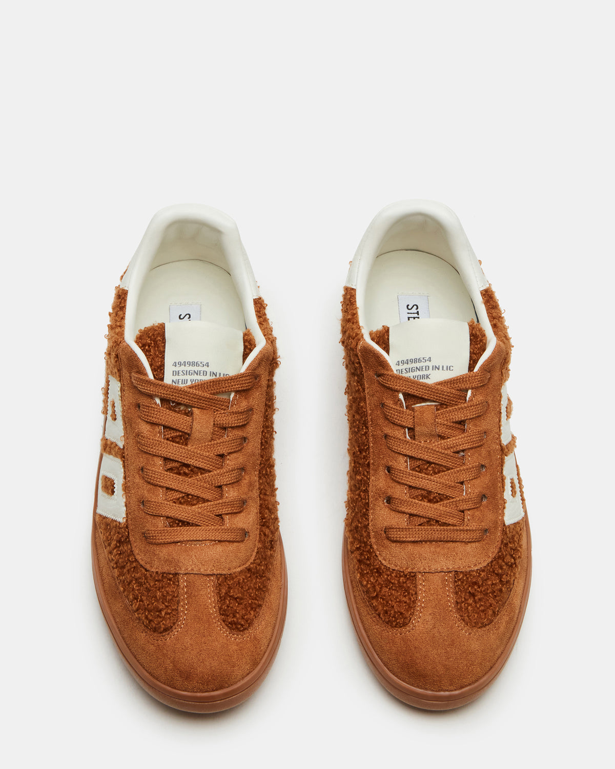 NINETIES Tobacco Low-Top Faux Shearling Sneaker | Women's Sneakers | Steve Madden Great Value