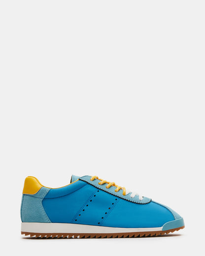 MIRAGE Blue/Yellow Low-Top Sneaker | Women's Sneakers | Steve Madden Top Pick