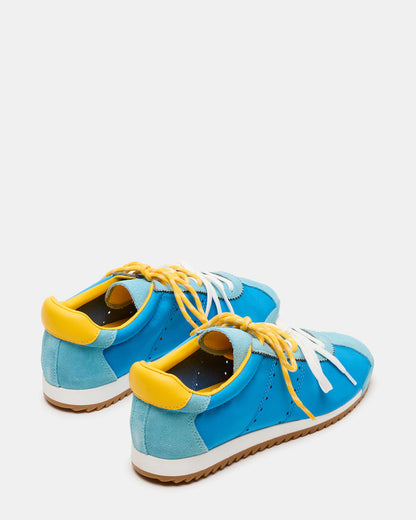 MIRAGE Blue/Yellow Low-Top Sneaker | Women's Sneakers | Steve Madden Top Pick