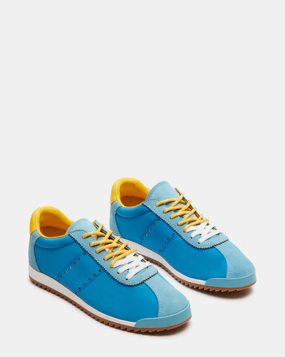 MIRAGE Blue/Yellow Low-Top Sneaker | Women's Sneakers | Steve Madden Top Pick