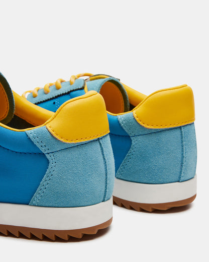 MIRAGE Blue/Yellow Low-Top Sneaker | Women's Sneakers | Steve Madden Top Pick