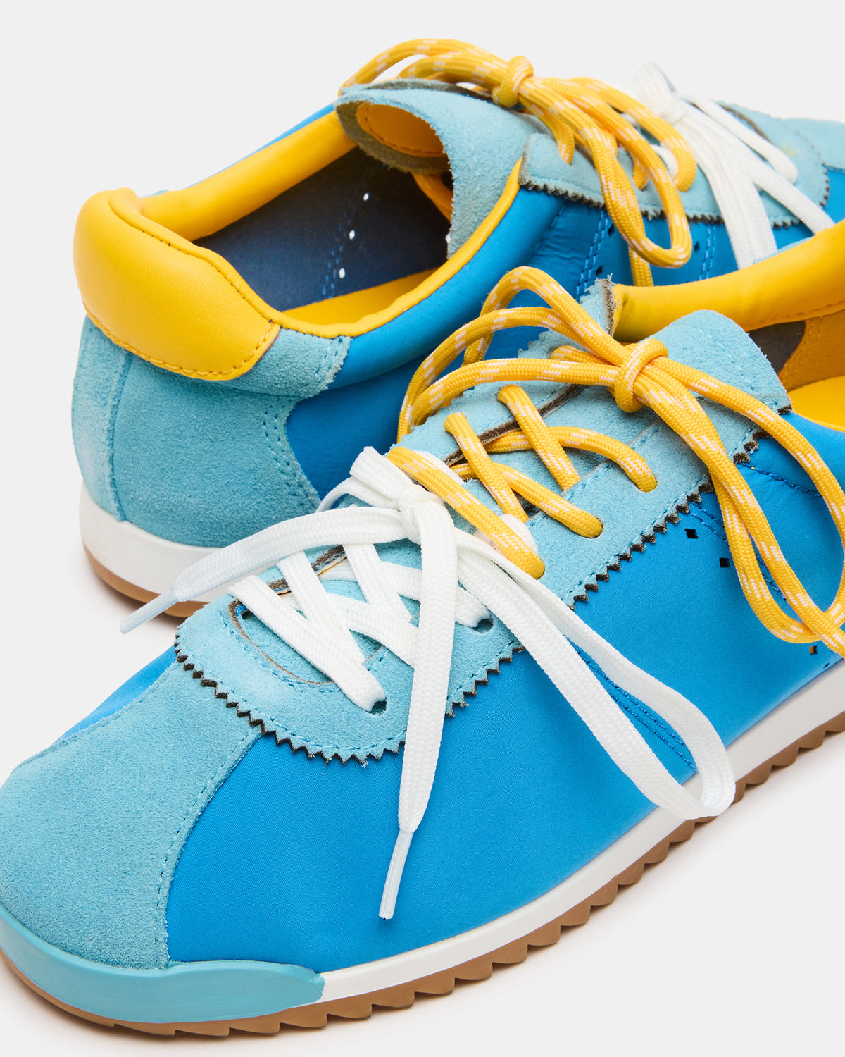 MIRAGE Blue/Yellow Low-Top Sneaker | Women's Sneakers | Steve Madden Top Pick