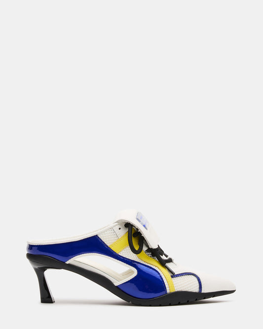 SHEVRON Blue Multi Pointed-Toe Lace-Up Women's Sneaker | Steve Madden Latest