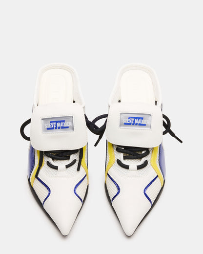 SHEVRON Blue Multi Pointed-Toe Lace-Up Women's Sneaker | Steve Madden Latest