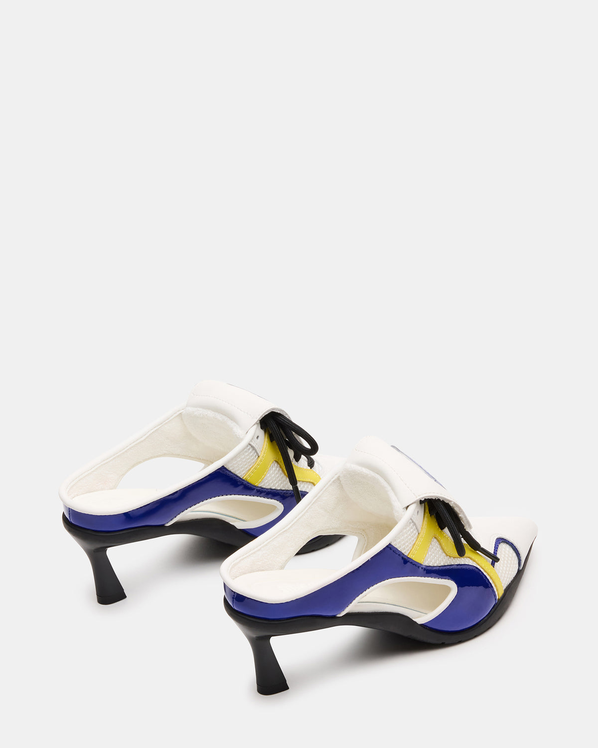 SHEVRON Blue Multi Pointed-Toe Lace-Up Women's Sneaker | Steve Madden Latest