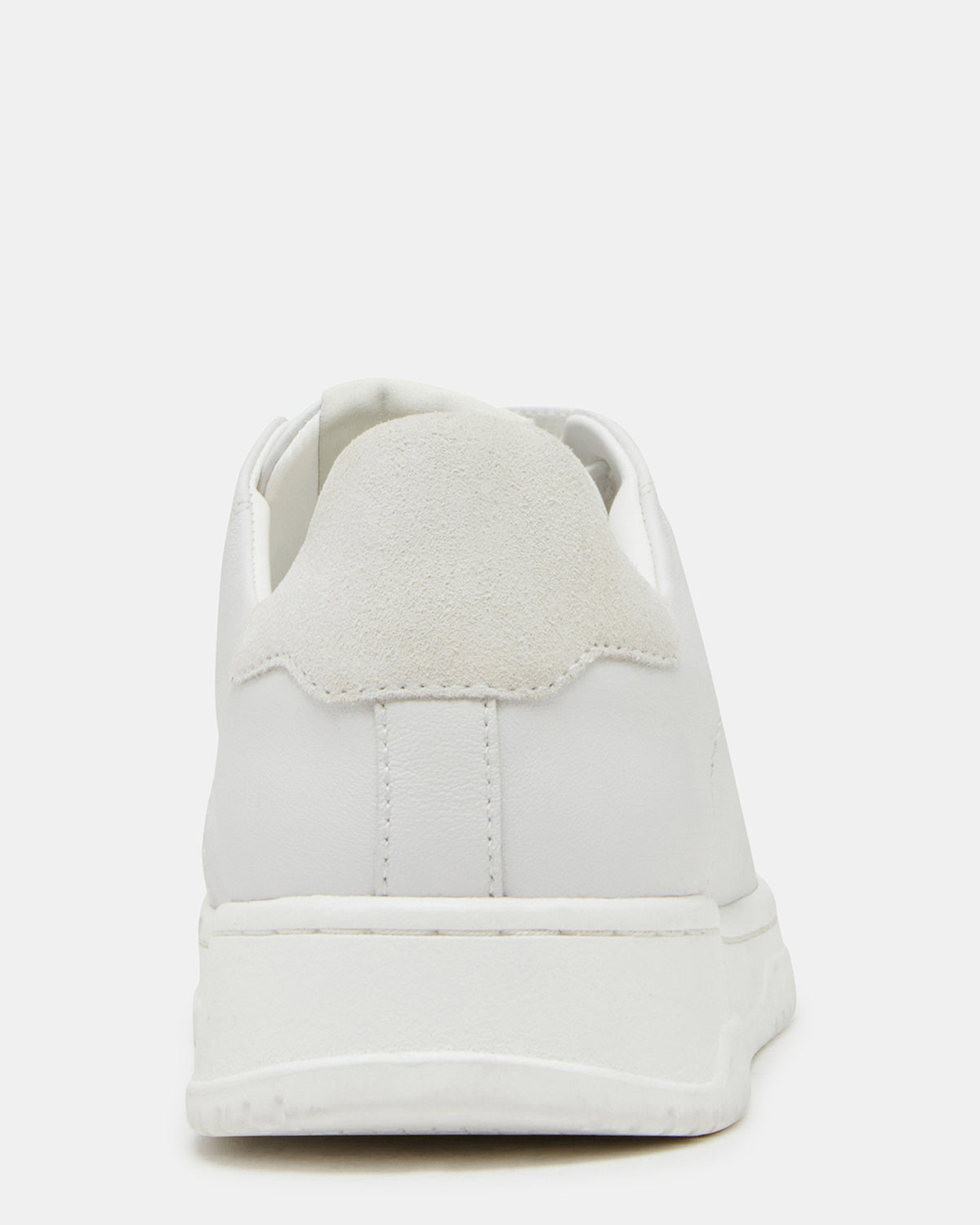 ELSIN White Leather Women's Low-Top Lace-Up Sneaker | Steve Madden Everyday