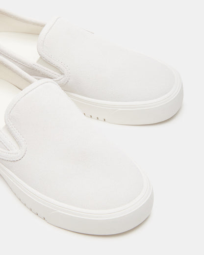 MURPHY White Suede Women's Low-Top Sneaker | Steve Madden Latest