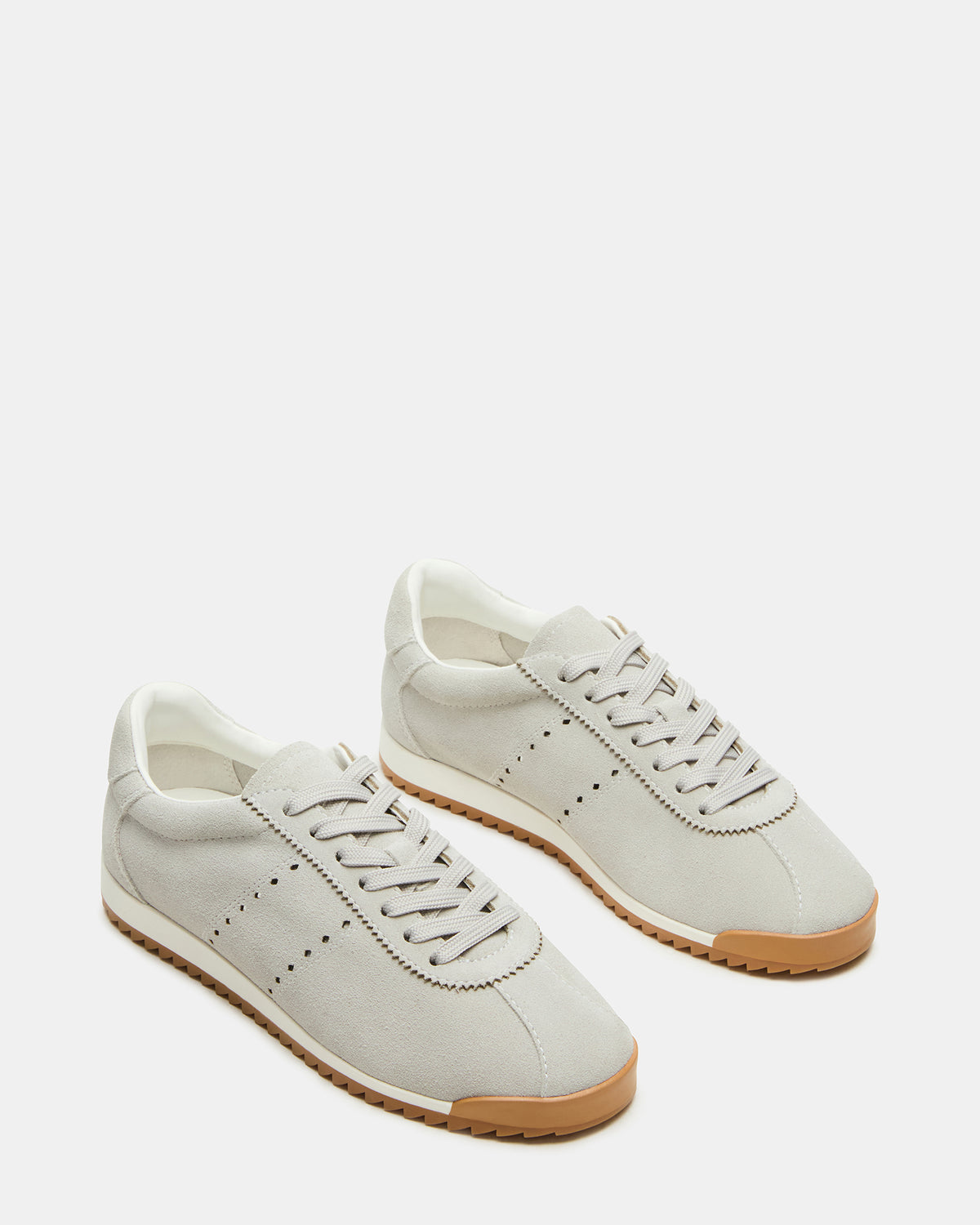 MIRAGE Grey Suede Low-Top Sneaker | Women's Sneakers | Steve Madden Great Value
