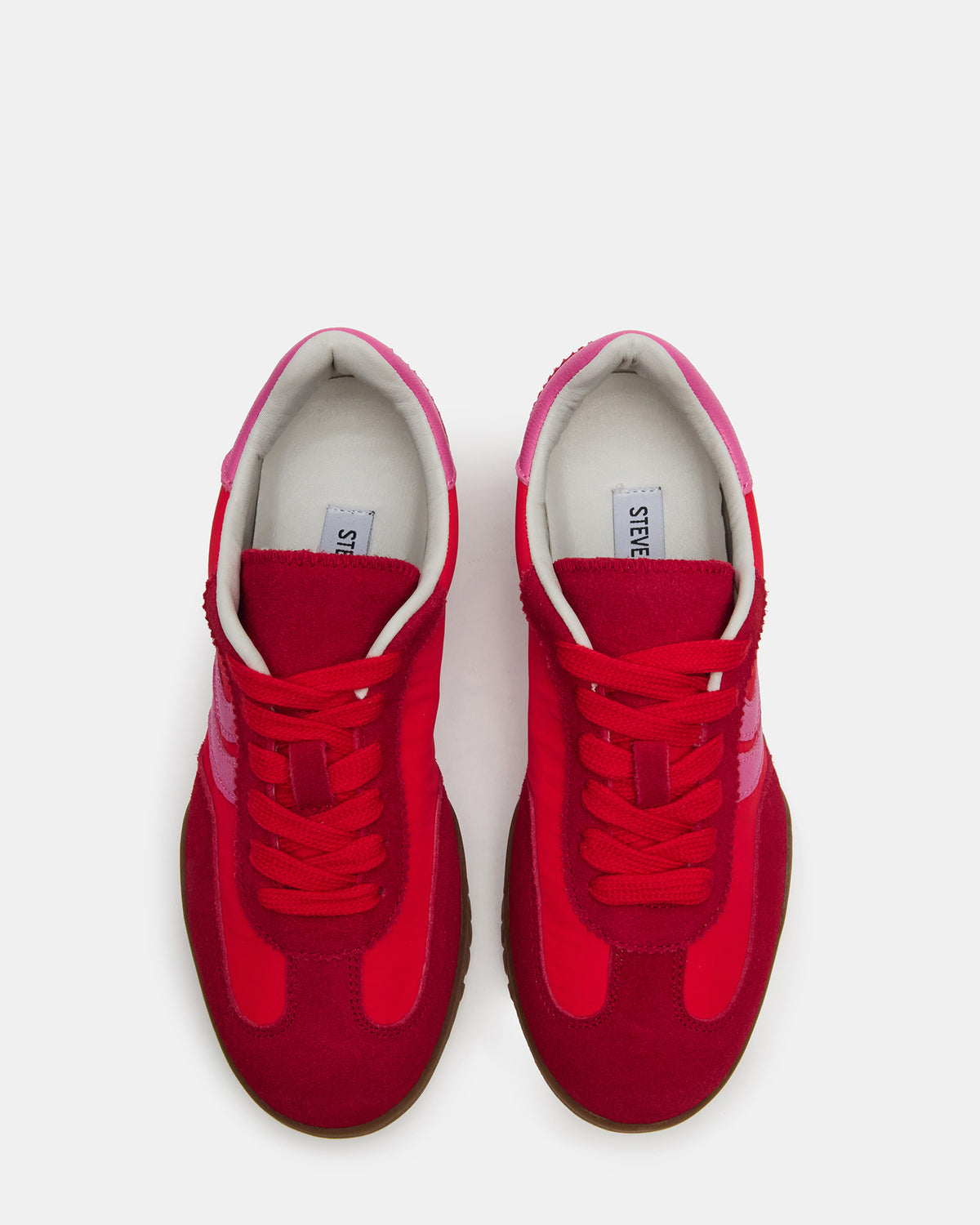 FUME Red Multi Women's Low-Top Lace-Up Sneaker | Steve Madden Sale