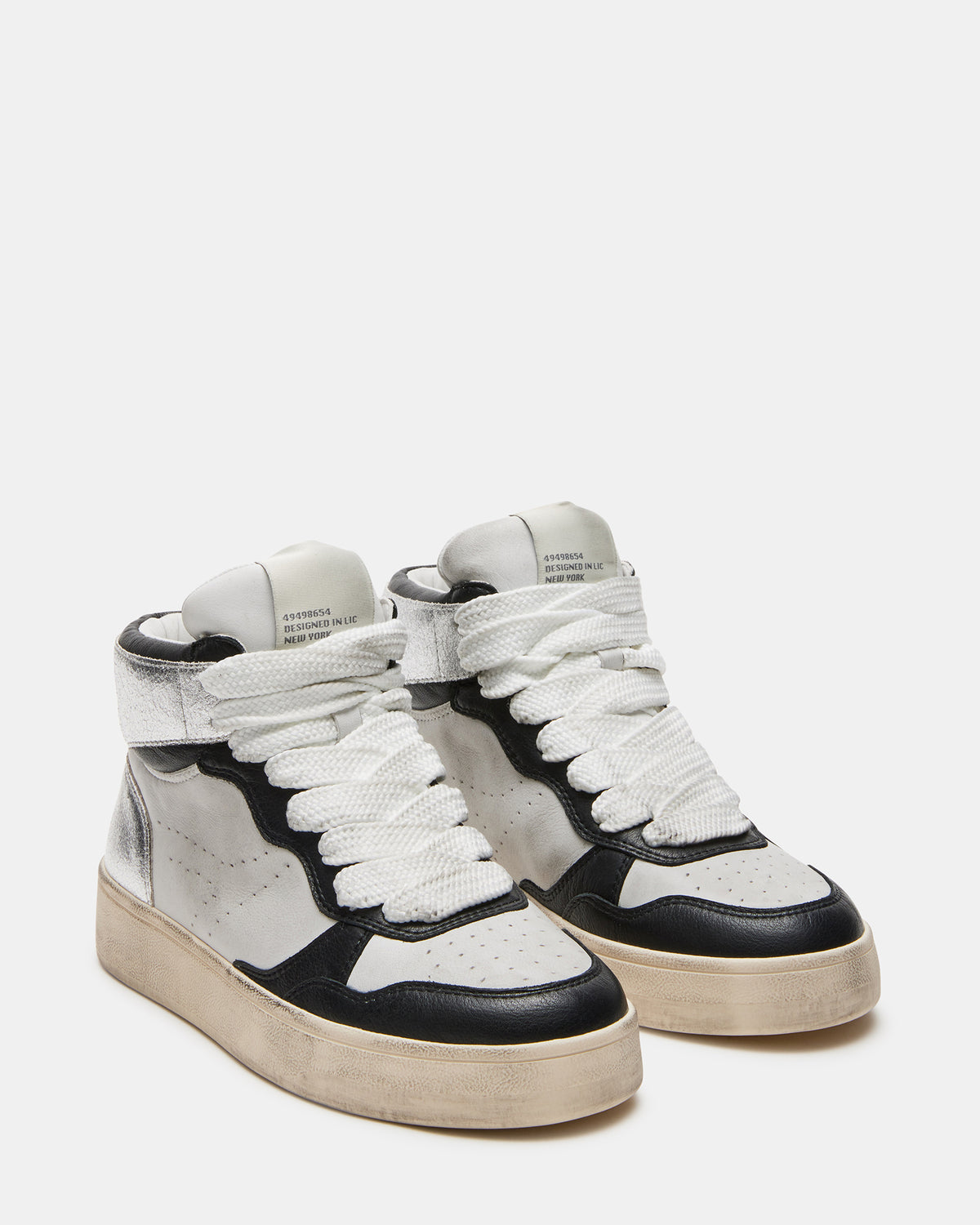 ENDLESS Black White High-Top Lace-Up Sneaker | Women's Sneakers | Steve Madden Value