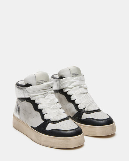 ENDLESS Black White High-Top Lace-Up Sneaker | Women's Sneakers | Steve Madden Value