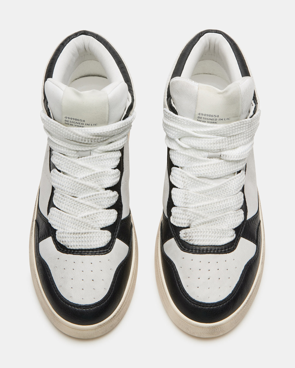ENDLESS Black White High-Top Lace-Up Sneaker | Women's Sneakers | Steve Madden Value