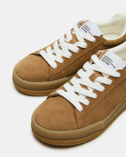 STRIVE Tan Suede Low-Top Lace-Up Sneaker | Women's Sneakers | Steve Madden Sale