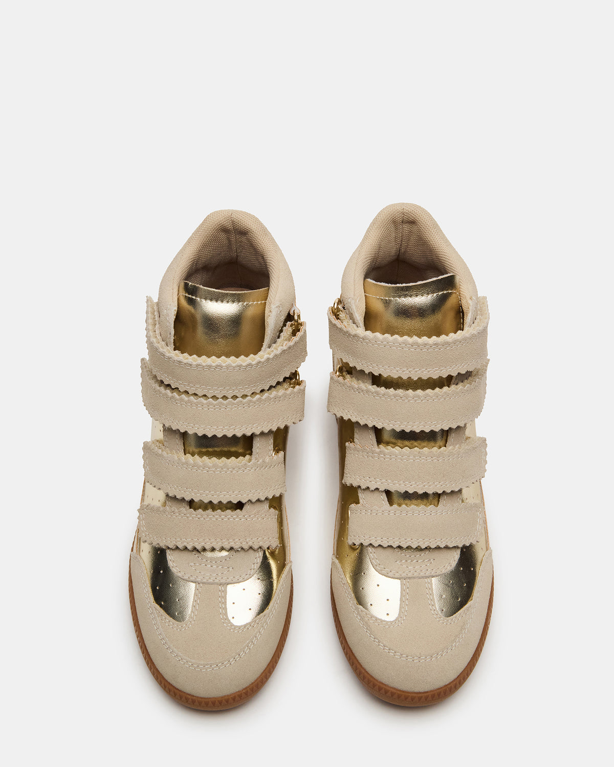 MUSTANG Gold Women's High-Top Velcro Sneaker | Steve Madden Exclusive