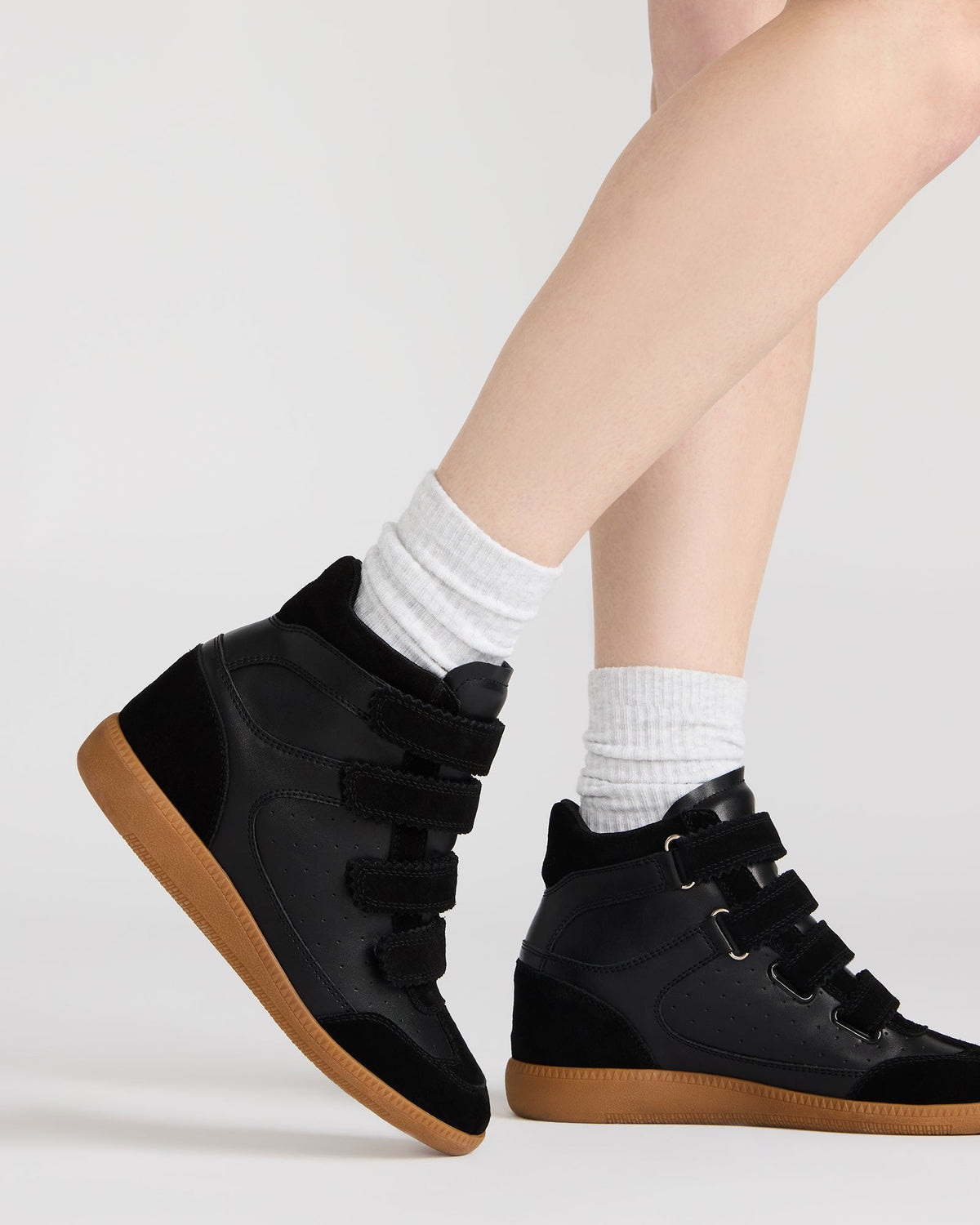 MUSTANG Gold Women's High-Top Velcro Sneaker | Steve Madden Exclusive