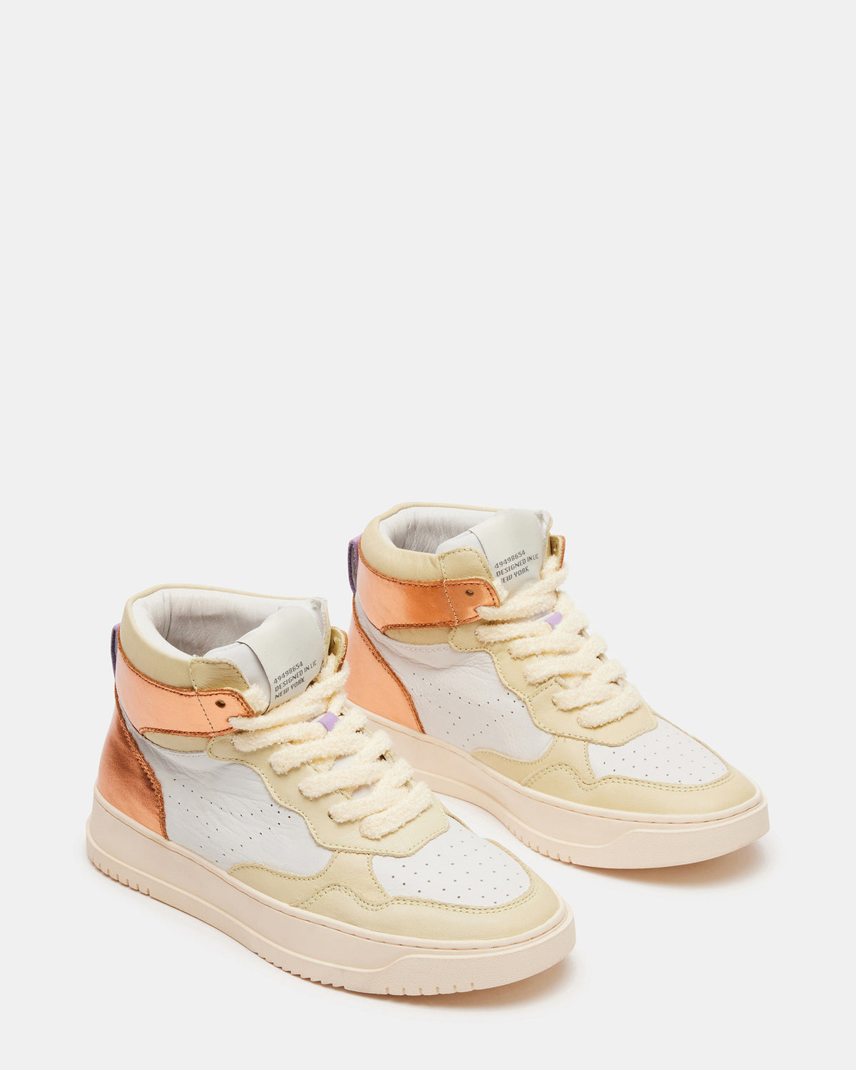 MARKED Yellow Multi High-Top Lace-Up Sneaker | Women's Sneakers | Steve Madden Recommended