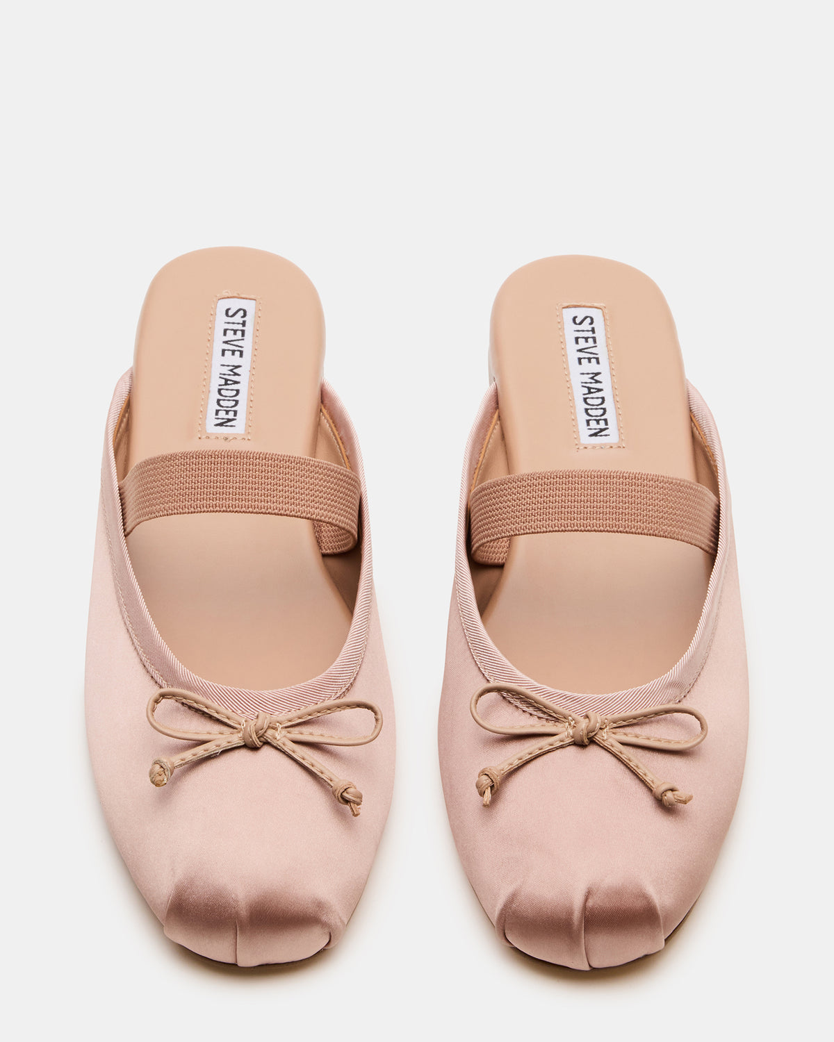 CUTESY Blush Satin Slip-On Ballet Mule Women's Flat | Steve Madden Featured