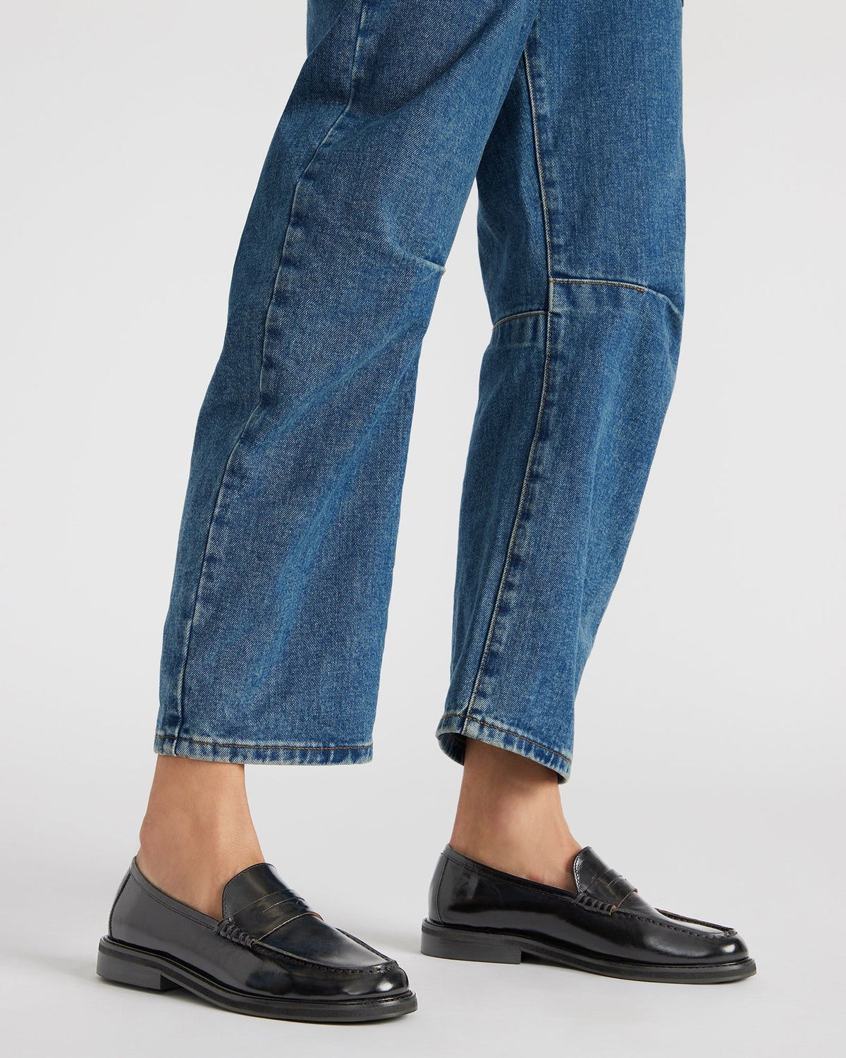 MADISON Black Leather Women's Penny Loafer | Steve Madden Quality