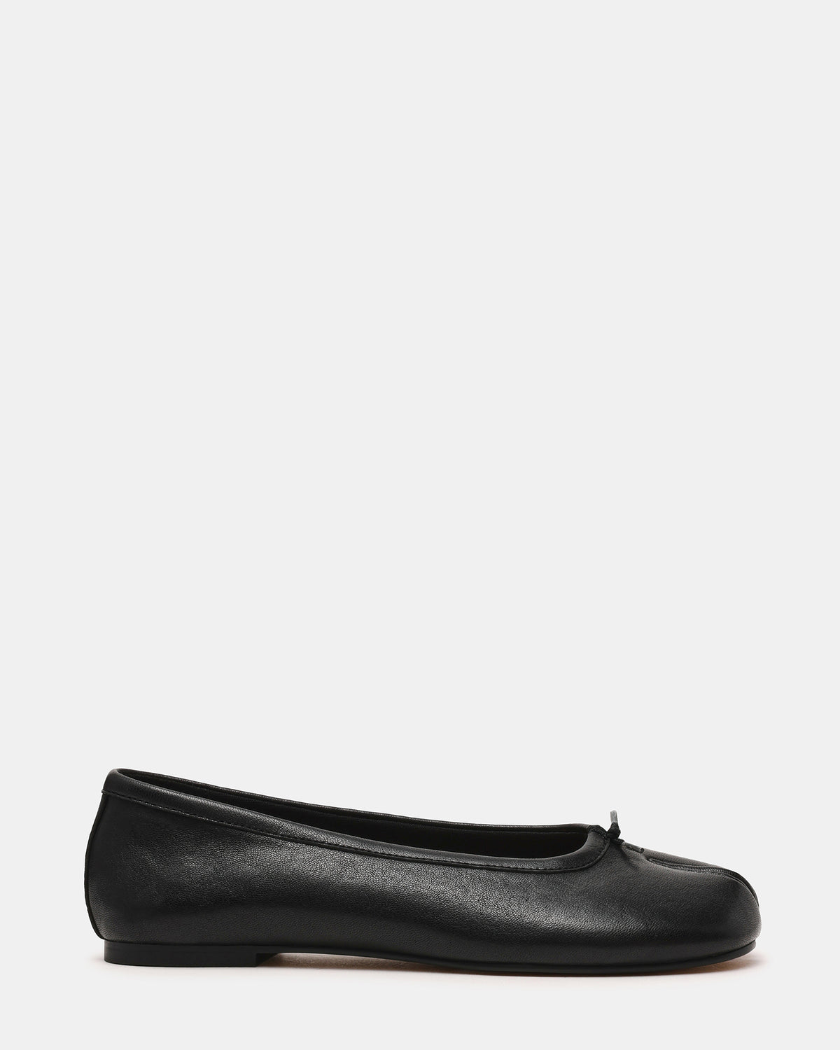 CALICO Black Leather Split Toe Tabi Women's Ballet Flat | Steve Madden Latest
