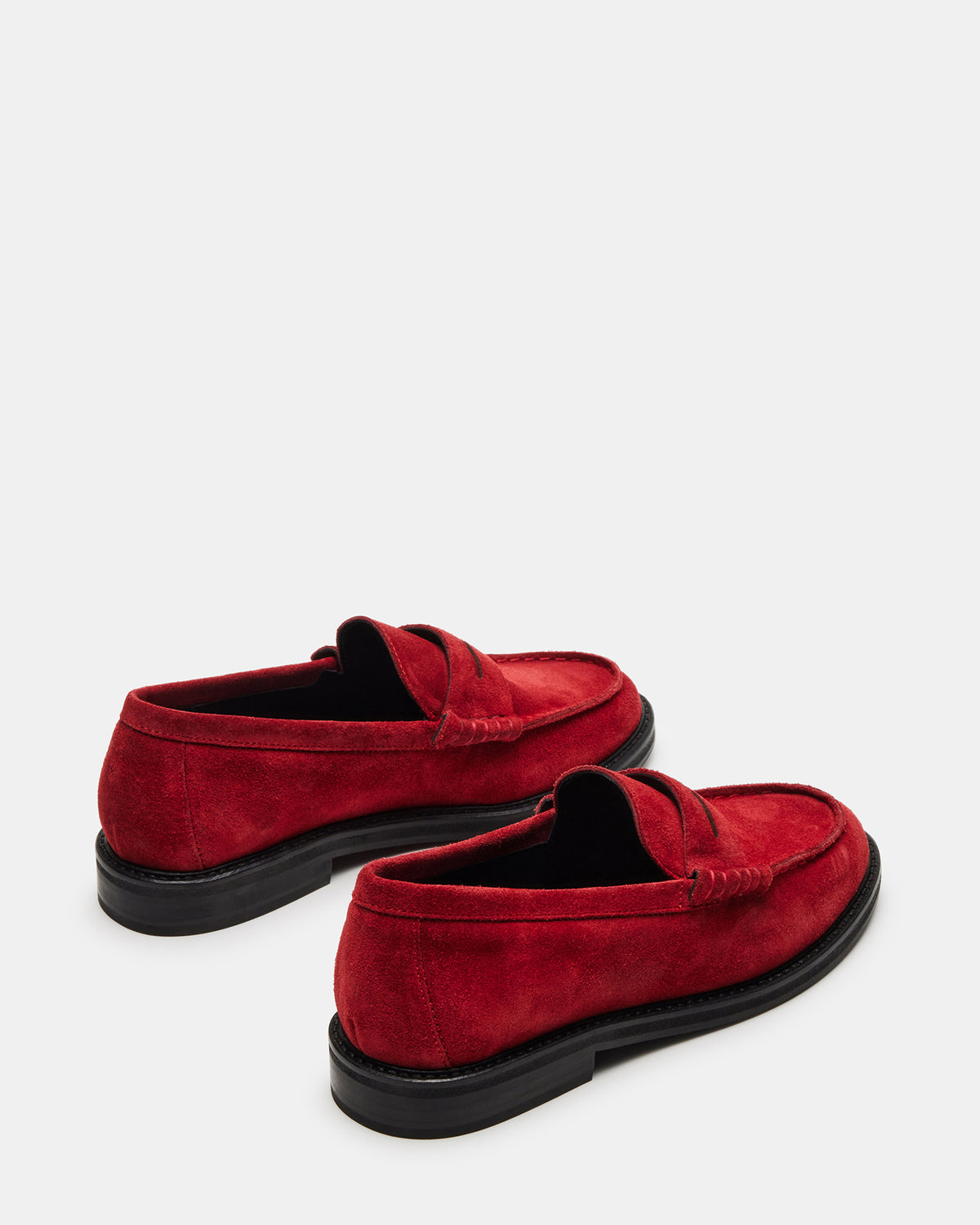 MADISON Red Suede Women's Penny Loafer | Steve Madden Top Pick