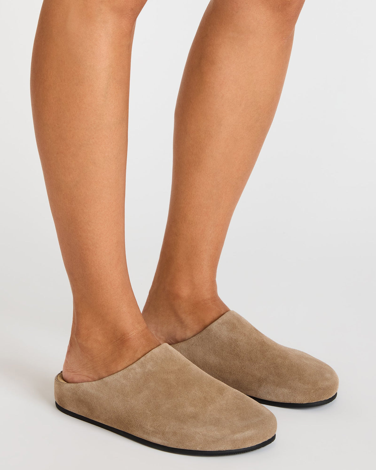 FERN Taupe Suede Mule Slip-On Round-Toe Women's Flat | Steve Madden Hot Sale